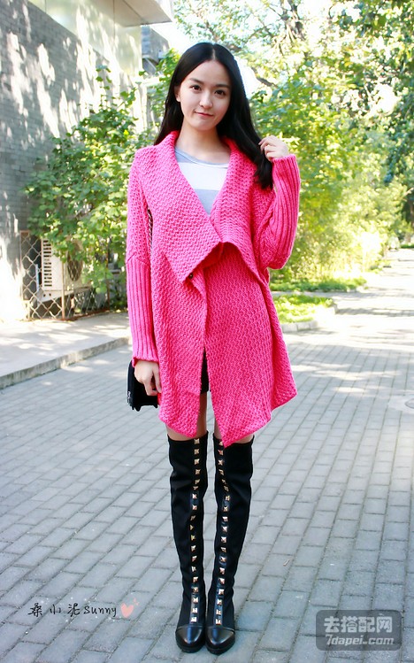 长款开衫+遮pp 完美淑女气质~