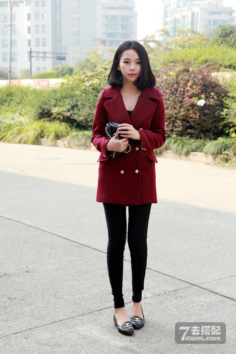 瘦妹子+苗条+冬季搭配 无敌显腿长+修身搭~