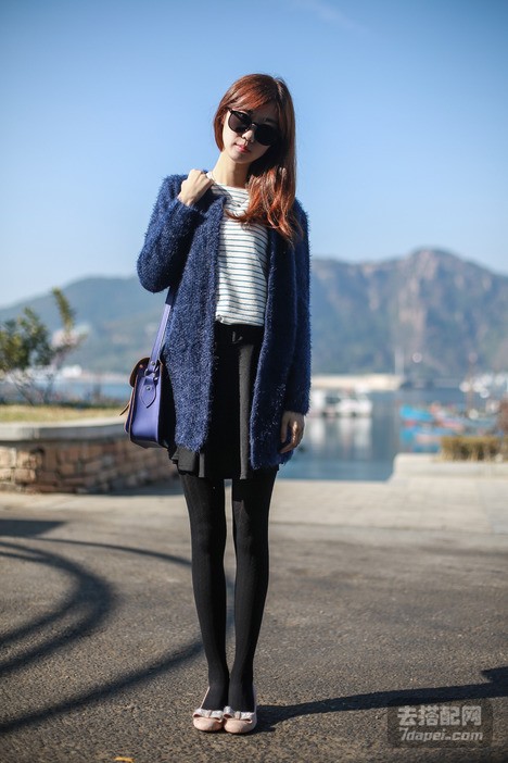 显腿长+开衫搭配 拉长身形修饰腿型哦！