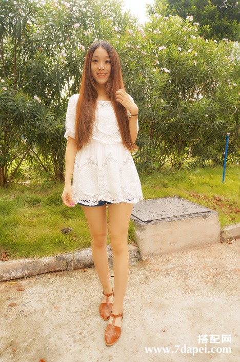 夏季萌妹纸显高示范搭 淑女范尽显