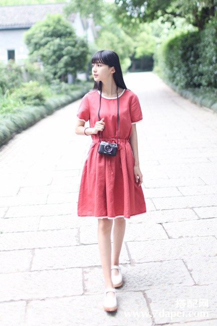 夏天+连衣裙+文艺搭 非常显清新气质
