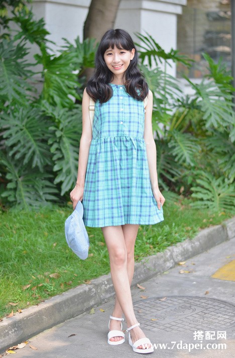 夏天+连衣裙+矮个子 甜美显高曾个子~