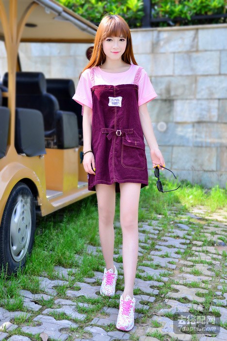 春天+牛仔+甜美 矮个子显高青春少女气息美搭