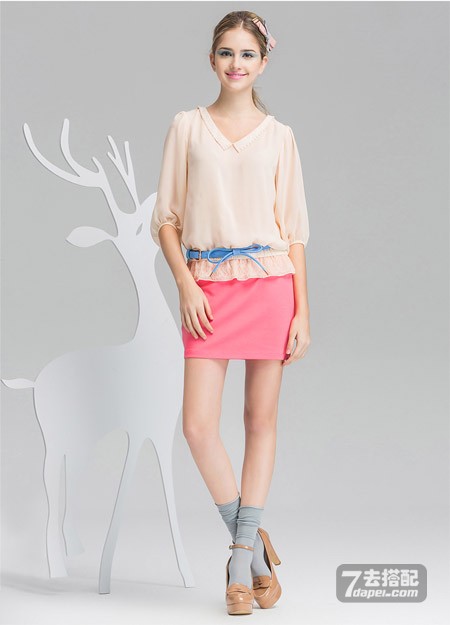 优雅袭来 雪纺衫减龄巧搭