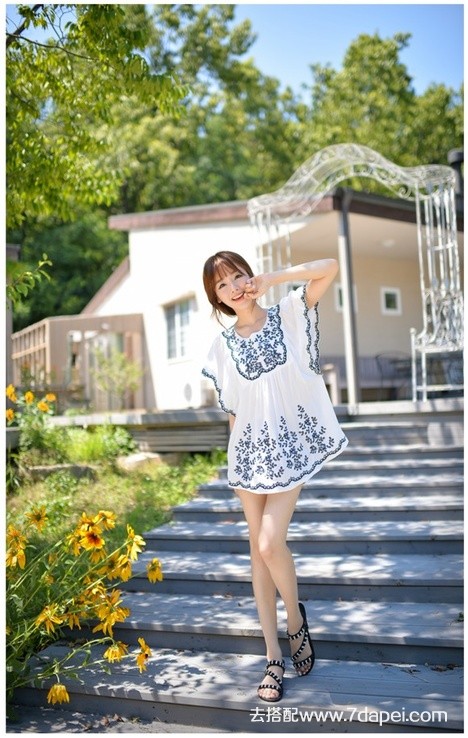 夏天+韩范+连衣裙 穿出清纯活泼