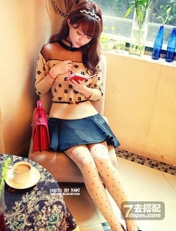 夏天+韩范+条纹搭 淑女清爽气息