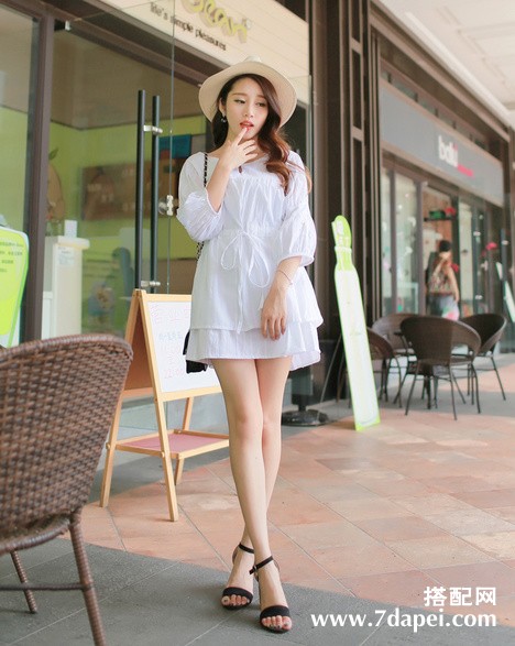 夏天+连衣裙+显瘦 清凉显瘦出街~