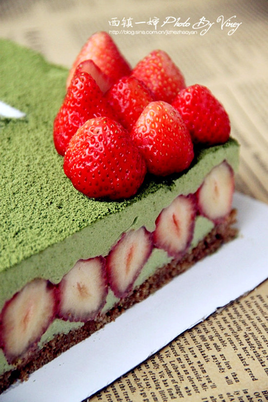 抹茶冻芝士蛋糕