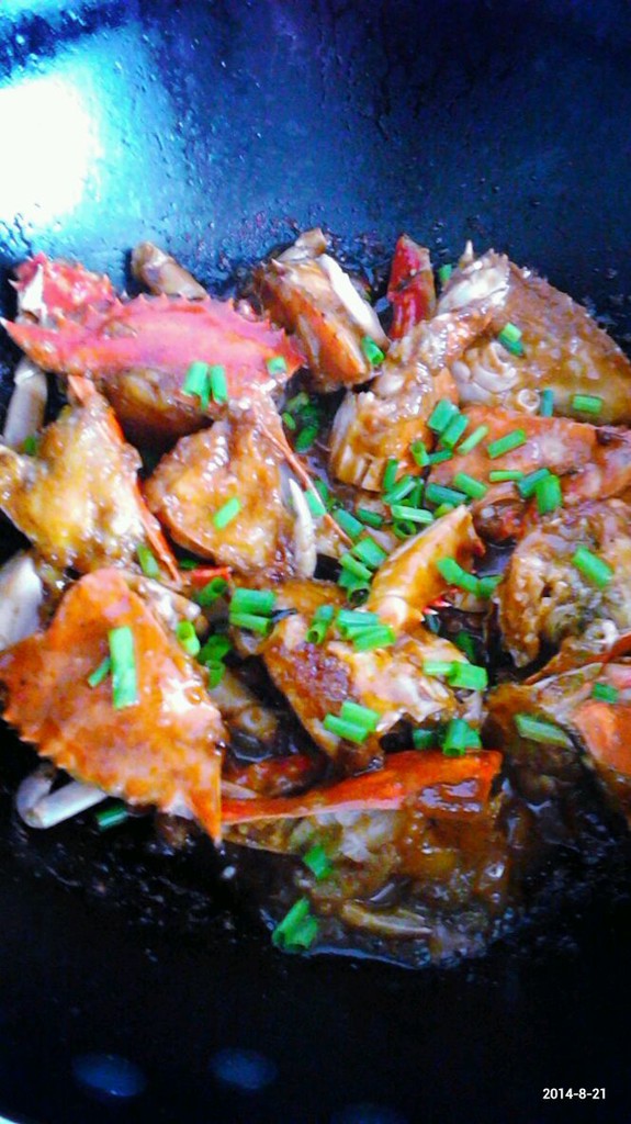 香葱酱爆梭子蟹