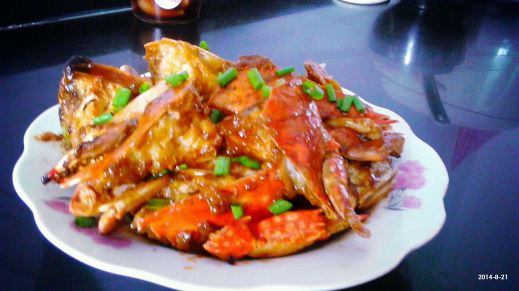 香葱酱爆梭子蟹