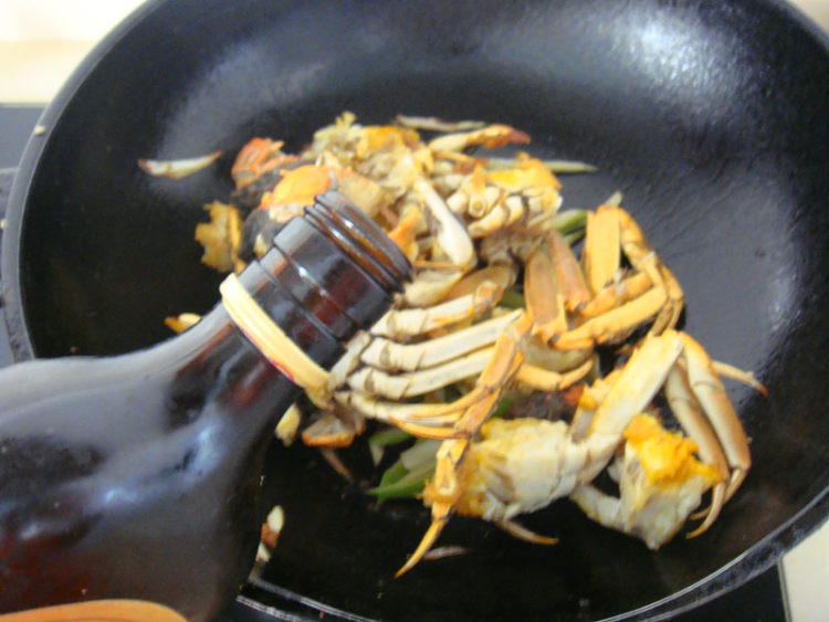 葱姜生炒螃蟹